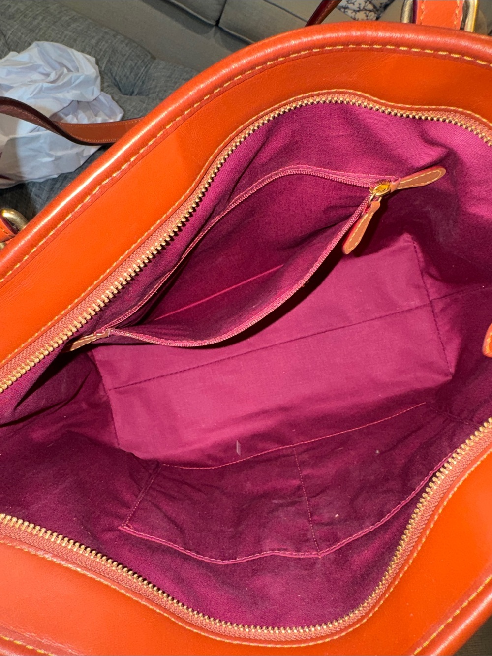 Coach Bag Taylor Brown Signature Coated Canvas Tote with Leather Trim - Picture 11 of 17